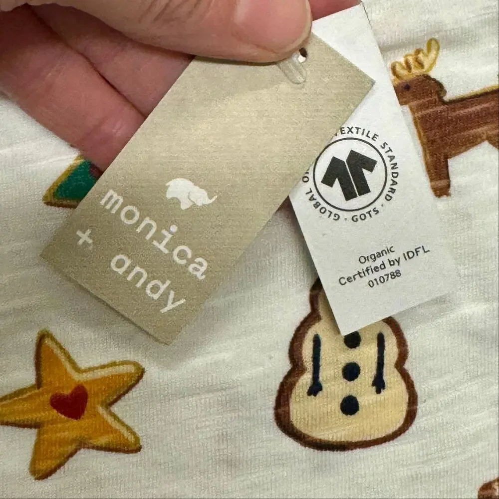 Longsleeve Shirt Organic Cotton Christmas Cookies Holiday Monica + Andy Sz 5T